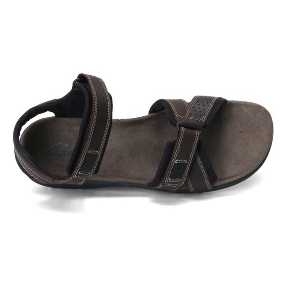 CLARKS Brown Leather Men's Keating Sporty Sandals sz 9 Style 78333 - Picture 2 of 12